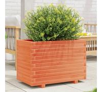 Hoopleep Wax Brown Planter, 70 x 40 x 49.5 cm, Solid Pine Wood for Garden, Raised Bed, Outdoor Plants, Large, Ideal for Flowers and Vegetables