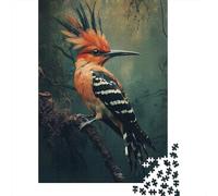Hoopoe Bird on Branch Jigsaw Puzzles Puzzle for Adults Kids. 1000 Pieces Whimsical Challenge Toy Educational Game Home Decoration for Adults& Kids Age 14 Years Up 1000pcs (40x28cm)