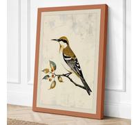 Hoopoe on Branch Botanical Canvas Wall Art Print 30x20 Inch