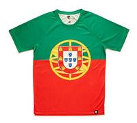 Hoopoe Running Apparel Portuguese Unisex Adult T-Shirt, Unisex_Adult, T-Shirt, FLPO022, Green, Red, S