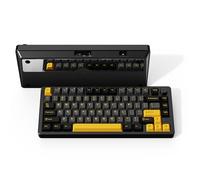 Hoopond X ATTACK SHARK X86 Wireless Mechanical Keyboard,Full Aluminum CNC,Bluetooth/2.4Ghz/USB-C Wired,75% Knob Control 4000mAh Gaming Keyboard,Hot-Swap Customized Linear Switch for PC/Win/Mac-Black