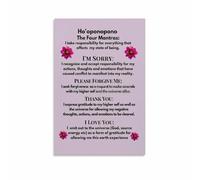 Ho'oponopono Prayer Wall-Art - Hawaiian Mantra Canvas Print for Mindfulness Room Bedroom Living Room Decor(Framed,12x18inch(30x45cm))