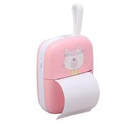 Hoopoocolor Mini Printer Pink, BT Direct Connection HD High Performance Print Head Error Question Thermal Printer, 45° Concave Design Safe Operation for Office Labels Text Printing