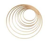 Hoops for Wreath Making, 10Pcs Round Floral Bamboo Hoop Wreath Ring Set 15cm, Hoops for Artificial Flower Wedding Dream Catcher Home Decor Wall Hanging Crafts