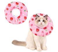 Hoopttay Cat Cone Collar Soft, Medium Waterproof Cat Recovery Collar for Wound Healing After Surgery or Neutering Alternative to Elizabethan Collars Medical Neck Cone for Cats and Puppies, Pink