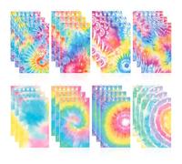 Hooqict 24 Pack Mini Tie Dye Notepads Multicolor Pocket Notebooks Small Spiral Notebook Mini Journal Pocket Notepad Memo Pads for Kids Girls Birthday Art Party Favors Classroom School Office Supplies