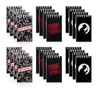 Hooqict 24 Pack Top Secret Mini Notebooks for Kids Detective Party Favors Small Pocket Notebook Spiral Notepads for Mystery Decorations Goodie Bag Stuffers Pinata Fillers