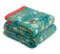 HOORDRY Boho 100% Cotton Bedspread - Universal Sofa Blanket, Double-Sided Blanket for Bed, Ultra Soft and Breathable Quilt Muslin Bedspread for All Season - 200x230CM