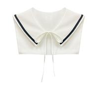HoosaiyWoo Sailor Collars Scarf for Women Top Fake Collar Necklaces Costume Shawl wraps Match Sweater Shirt Dress and T-shirt, One Size, Polyester, No Gemstone