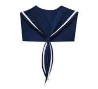 HoosaiyWoo Sailor Collars Scarf for Women Top Fake Collar Necklaces Sailor Shawl wraps Match Sweater Shirt Dress, Navy, Medium