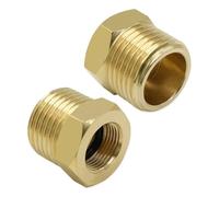 Hooshing 1/2 NPT Male to 3/8 Compression Female Thread Brass Reducer Fittings Water Supply Adapter for Kitchen Bathroom Plumbing