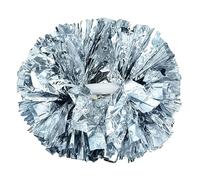 Hooshing 2 Pack Pom Poms Cheerleading Sliver with Baton Handle for Team Spirit Sports Dance Cheering