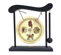Hooshing Brass Gong Feng Shui Desktop Zen Art Home Decor Housewarming Congratulatory Lucky Blessing Gift