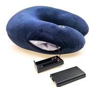 Hooshing Vibrating Neck Pillow Portable Travel Neck Pillow Massage, Navy