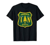 Hoosier National Forest Indiana Shield Retro Vintage Look T-Shirt