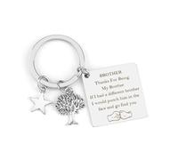 Hoosmoon Funny Brother Gifts, Brother Keyring, Christmas Gifts for Brother Adult, Big Brother Gifts from Sister Brother, Brother Presents, Brother Birthday Gifts for Boys Brother in Law