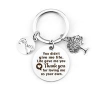 Hoosmoon Step Dad Keyring - Father's Day and Birthday Gifts, Christmas Presents - Thank You for Loving Me As Your Own