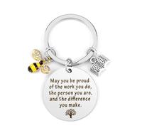 Hoosmoon Teacher Keyring, Teacher Gifts for Women Men, Presents for Teacher, Teacher Christmas Gifts, Thank You Gifts for Teacher End of the Year, Teacher Colleague Gifts, Teacher Assistant Gifts