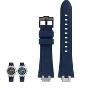 hoosouk Rubber Watch Band For MAURICE LACROIX AIKON AI6008 AI6038/1108/6007 AI6058 Men's Strap Quick Release Bracelet(Blueb,AI6008mm-AI6058mm)