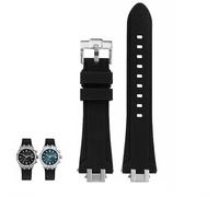 hoosouk Rubber Watch Band For MAURICE LACROIX AIKON AI6008 AI6038/1108/6007 AI6058 Men's Strap Quick Release Bracelet(Blacks1,AI6038mm)