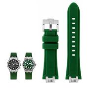 hoosouk Rubber Watch Band For MAURICE LACROIX AIKON AI6008 AI6038/1108/6007 AI6058 Men's Strap Quick Release Bracelet(Greens,AI6008mm-AI6058mm)