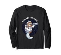 Hoot for The Stars Astronaut Owl Space Explorer Long Sleeve T-Shirt