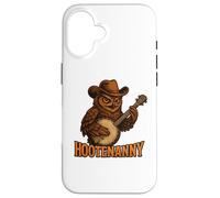 Hootenanny Owl Cowboy Banjo Player Funny Country Music Case for iPhone 16