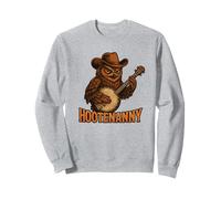 Hootenanny Owl Cowboy Banjo Player Funny Country Music Sweatshirt