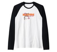 Hooters Beach Babe Flowers Retro Tropical Wings Restaurant Raglan Baseball Tee