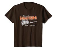 Hooters Vintage Manhattan T-Shirt, Youth, Brown, X-Small