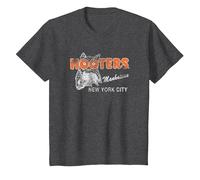 Hooters Vintage Manhattan T-Shirt, Youth, Dark Heather Grey, 3T
