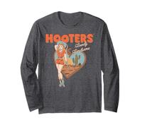 Hooters Western Cowgirl Pinup Girl Howdy Handsome Funny Long Sleeve T-Shirt