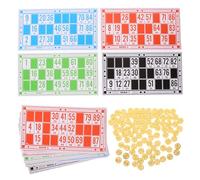 HOOTNEE 1 Set Game with Number Cards and Chess Complete Bingo Props for Parties Family Gatherings and Events