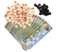 HOOTNEE 1 Set Russian Bingo Cards Family Party Bingo Game Kit Soviet Chess Set Fun for Math Learning Arts Crafts for Game