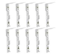 HOOTNEE 10 Sets Double Curtain Track Brackets for Home and Window Use, Stable Structure with Fast Attachment and Detachment, Made of Iron and Abs, White Colour, for Heavy Duty Curtain