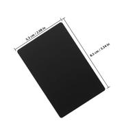 HOOTNEE 100Pcs Blank Aluminum Business Cards Metal Name Cards Black Matte Alloy DIY Engraved Crafting Tags Office Professional Use