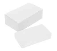 HOOTNEE 100pcs Blank Business Vocabulary Flash Cards Thick Smooth Writing Note Cards with Rounded Corners Portable Boxed for Study Office and DIY Use