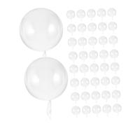 HOOTNEE 100pcs Clear Bobo Balloons Reusable Stuffing Balloons with Wide Opening Thick Material for Wedding Birthday Party Decorations and Photo Props