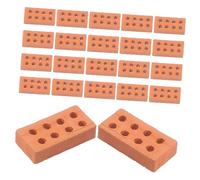 HOOTNEE 100pcs Miniature Bricks DIY Micro Landscaping Pottery Building Blocks for Model Houses School Projects Architecture Displays and Miniature Scenes