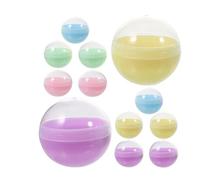 HOOTNEE 100pcs Translucent Macaron Color 28mm Round Vending Machine Capsules Bulk DIY Gumball Prize Containers Party Favor Plastic Circular Capsule Containers