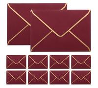 HOOTNEE 10pcs Elegant Retro Paper Envelopes for Letters and Invitation Cards, Simple Solid Colour Design, for Tea Party and Birthday Party Invitations