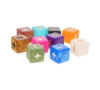 HOOTNEE 10Pcs Math Teaching Dice Educational Math Computing Props for Boys Classroom Learning Game with Plus Signs Random Color