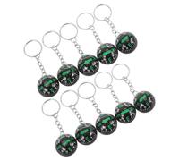 HOOTNEE 10pcs Miniature Compass Ball Keychain Set, Spherical Outdoor Navigation Gadget for Camping Hiking Travelers, Portable Compass Keyring for Explorers and Outdoor Activities