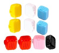 HOOTNEE 10Pcs Miniature Doll House Suitcase Decor Vintage Style Travel Luggage Accessories for 1:12 Scale Dollhouse Rooms