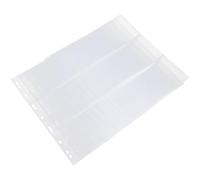 HOOTNEE 10pcs Multi-functional Pvc Paper Currency Album Pages 9-hole Loose Leaf Binder Sheets 280x215mm Card Storage for Travel and Ticket Collection