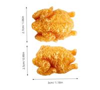 HOOTNEE 10pcs Realistic Fried Chicken Wings Fake Food Model for DIY Miniature Scenes Home Party Decoration Creative Lifelike Cooked Meat Ornaments
