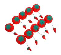 HOOTNEE 10Pcs Tomato Shaped Pin Cushion Sewing Needle Holder DIY Craft Tool with Pepper Design Safe Storage for Embroidery Pins Suitable for Beginners and Sewing Lovers
