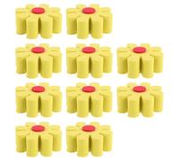 HOOTNEE 10pcs Yellow Flower Car Antenna Ornament Topper, UV Proof Eva Material with Effortless Installation, Stylish Auto Exterior Decoration for Vehicle Antennas