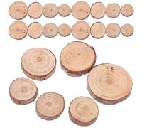HOOTNEE 120pcs Unfinished Wood Circles Round Slices Lightweight Natural Wood Rings for Crafts Easy to Carry Wooden Discs for DIY Painting Wedding Decor