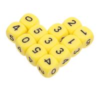 HOOTNEE 12Pcs 16Mm Acrylic Number Dice Set 0-5 with Rounded Corners for Math Learning Board Games Classroom Game Accessories
